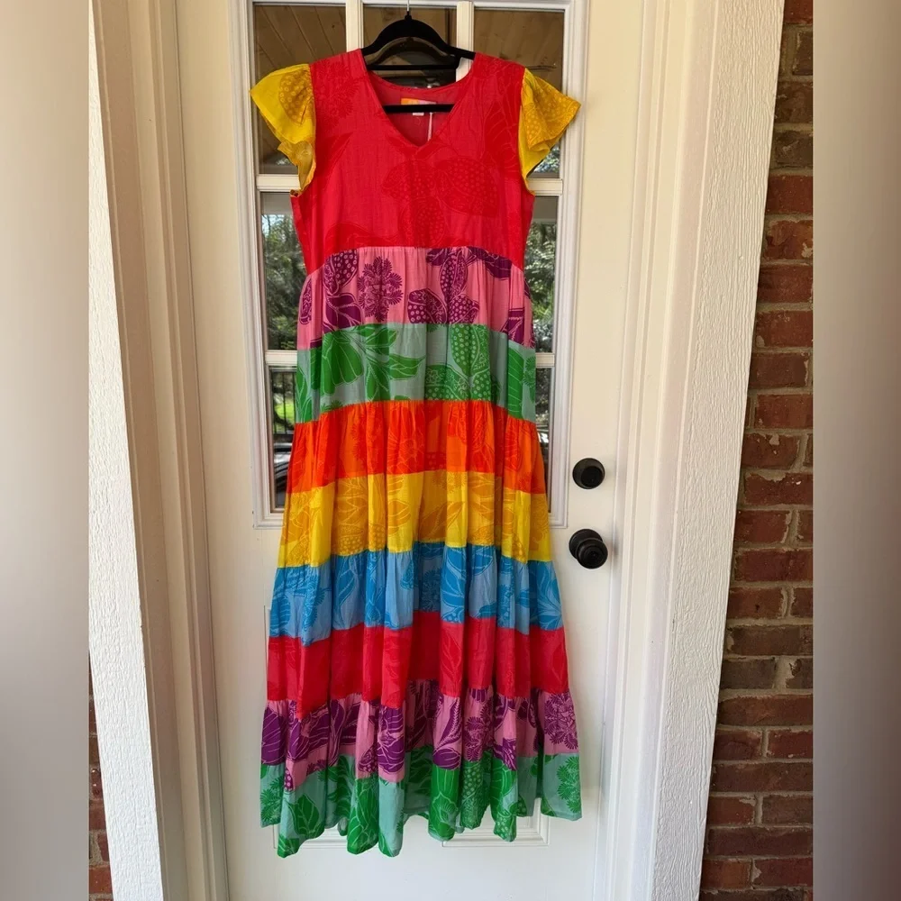 NWT Colorful Striped Briton Court Maxi Dress - Picture 2 of 3